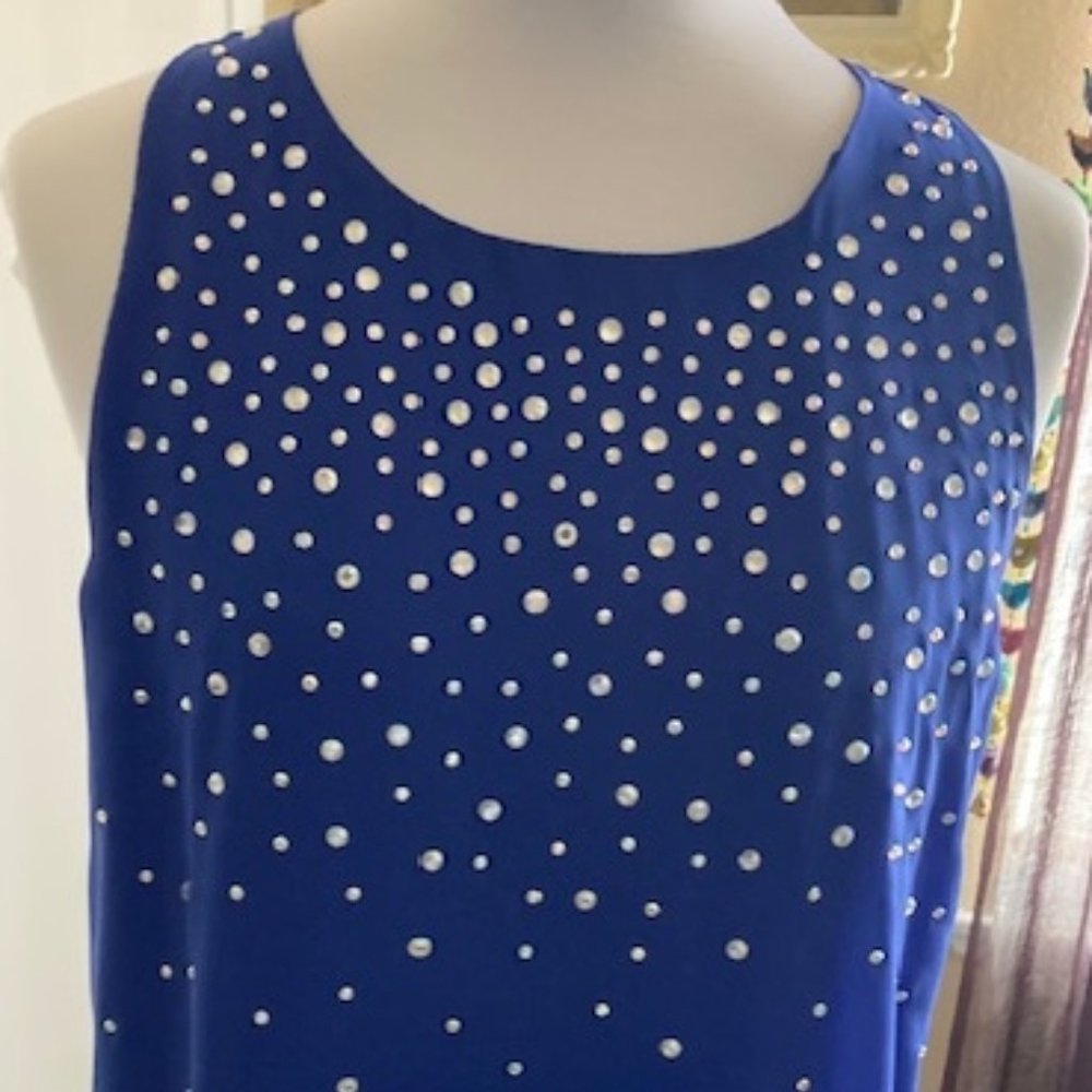 JENNIFER LOPEZ ROYAL BLUE W/RHINSTONES